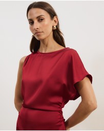 Atmos&Here - Alix Satin Tuck Mini Dress