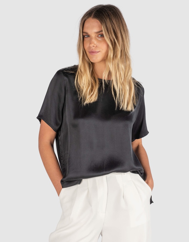 CAMIXA - Teena Satin Silk T-shirt