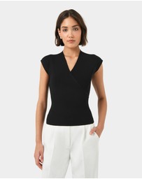 Forcast - Ani Wrap Knit Top