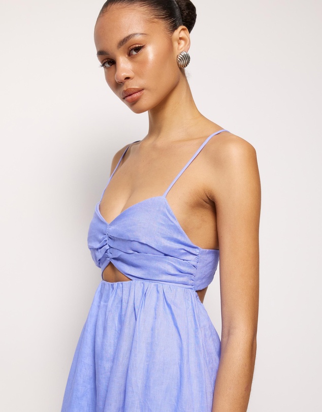 AERE - Saige Linen Midi Dress