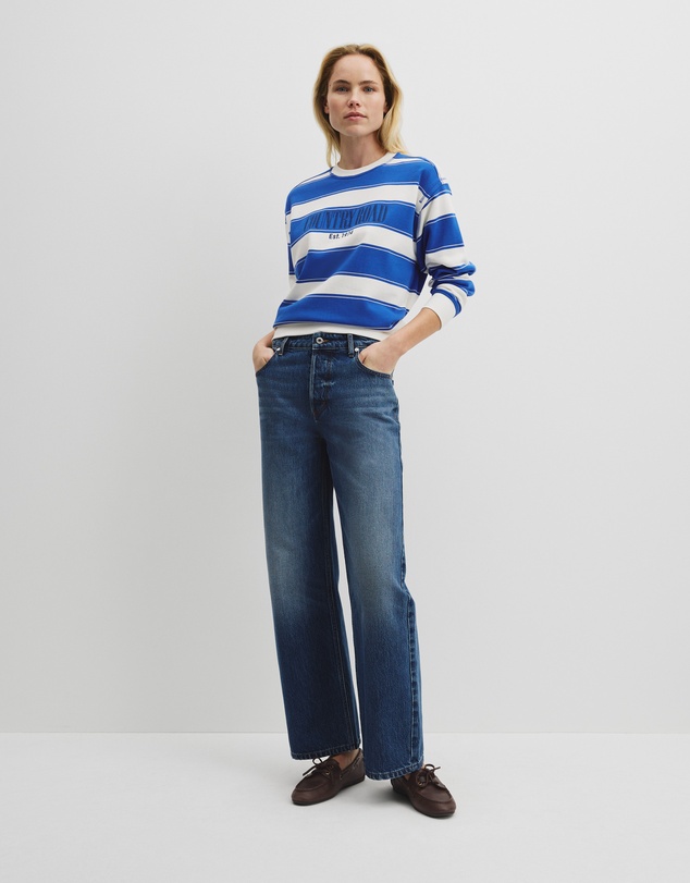 Country Road - Australian Cotton Stripe Country Road Logo Sweat