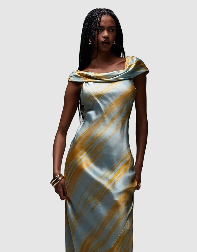 TOPSHOP - Drape Shoulder Maxi Occasion Dress