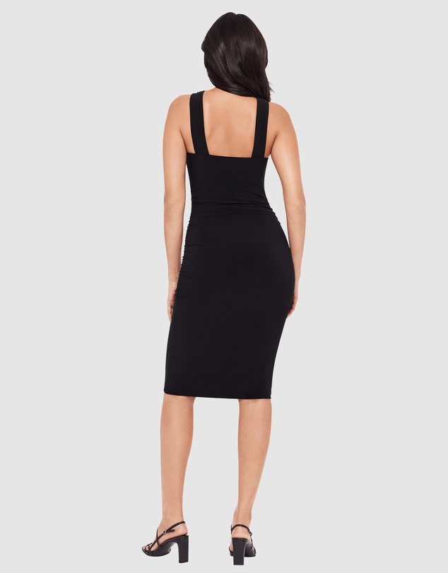 Miraclesuit Shapewear - Idol High Neck Bodycon Sleeveless Midi Shaping Dress
