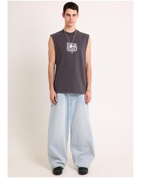 Black Noise White Rain - Rue Des Muscle Tank