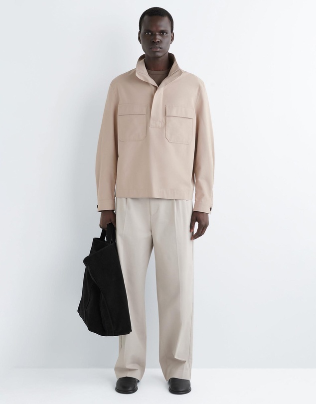 COS - Cotton-Twill Half-Zip Overshirt