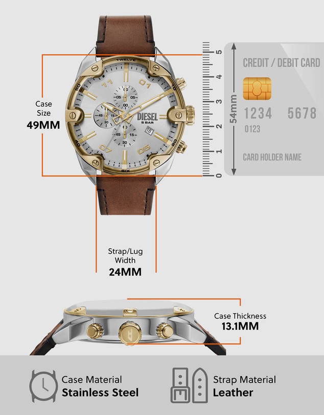 Diesel - Spiked Brown Chronograph Watch