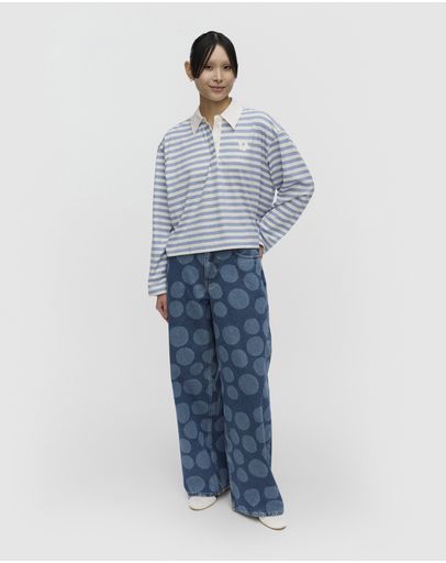 light blue, off white