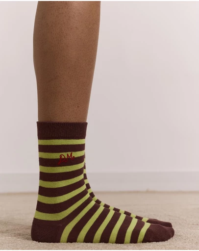 Damson Madder - Calf Length 2 Pack Socks
