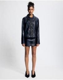 Lover - Eloise Python Leather Look Mini Skirt