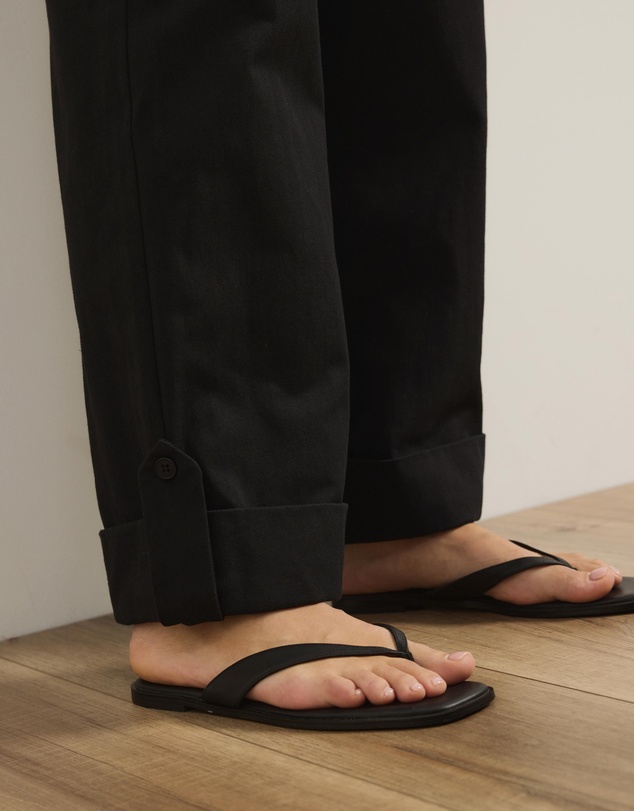 Atmos&Here - Pia Cotton Cuff Hem Detail Pants
