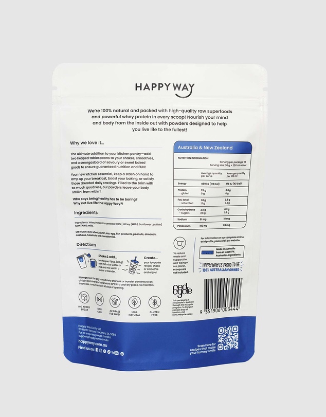 Happy Way - Flavourless Whey Protein Powder