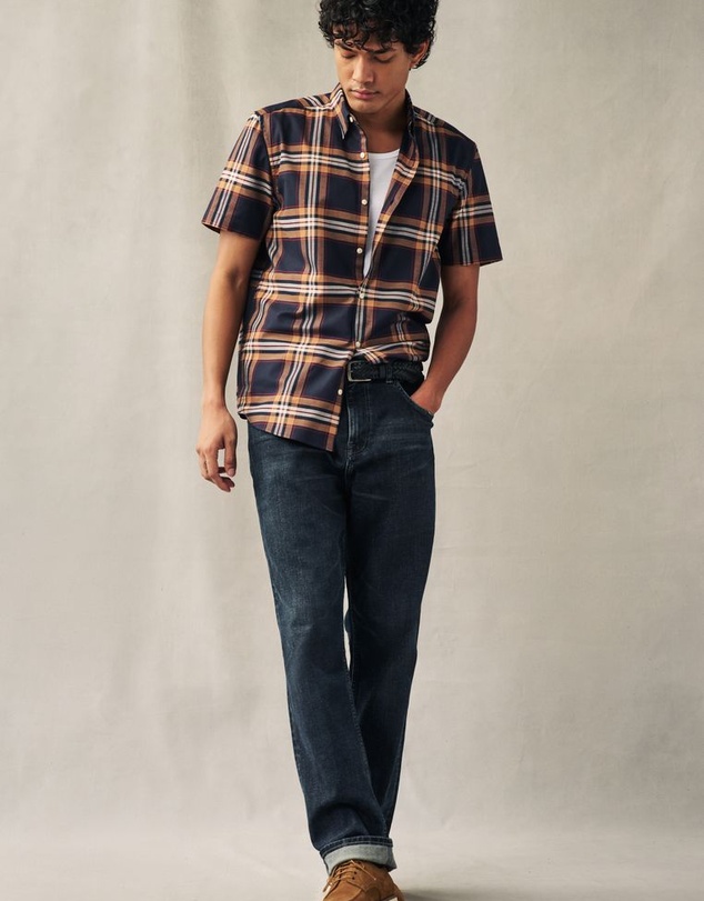 NEXT - Stretch Oxford Check Short Sleeve Shirt