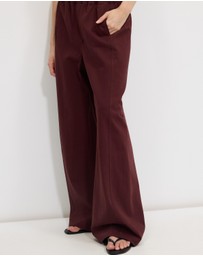 Calli - Matt Cotton Twill Pants