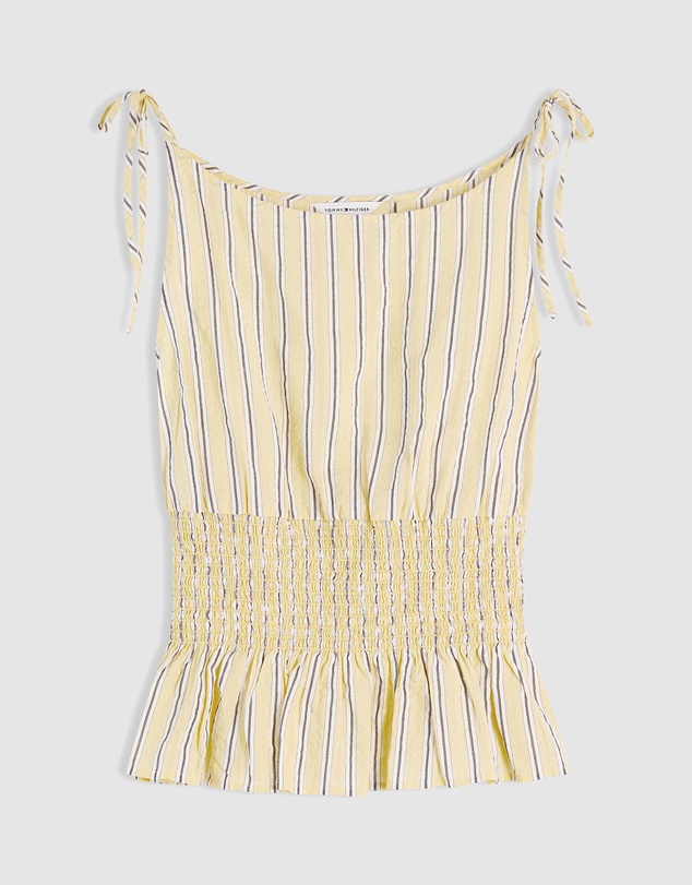 Tommy Hilfiger - Smocked Shoulder Tie No Sleeve Top