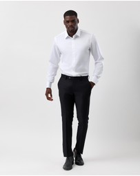 Brooksfield - Concealed Placket Tuxedo Shirt
