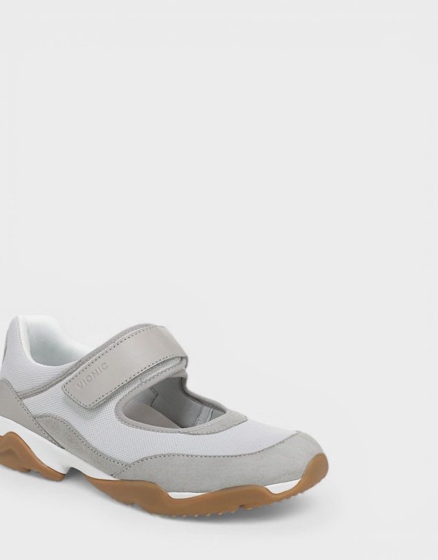 Vionic - Walk Slim Giselle Mary-Jane - Vapor Grey/Silver