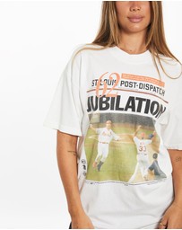 Vintage by The Real Deal - Pre Loved - 1998 MLB St Louis Cardinals 'Front Page' Tee