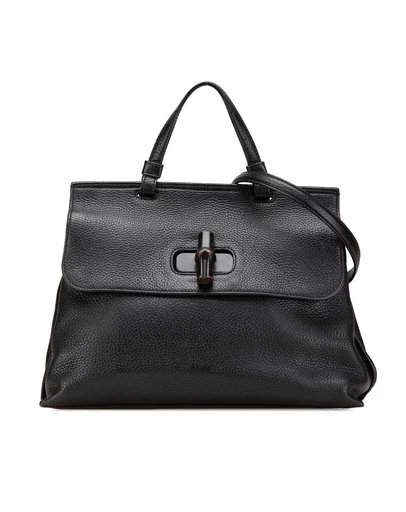 Pre-Loved by Azura Reborn - Pre-Loved Medium Leather Bamboo Daily Satchel