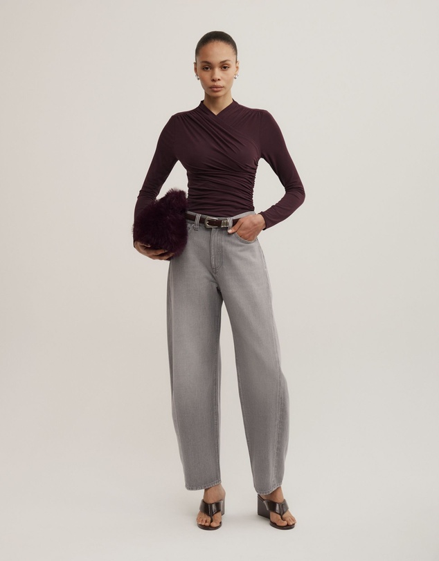 Witchery - Wrap Long Sleeve Jersey Top