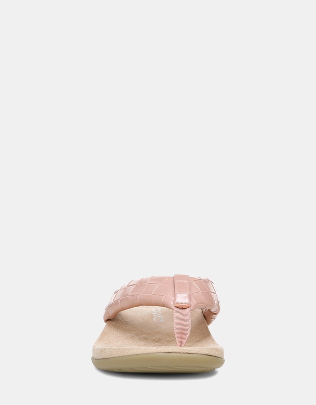 Vionic - Layne Toe Post Sandal - Peach Woven
