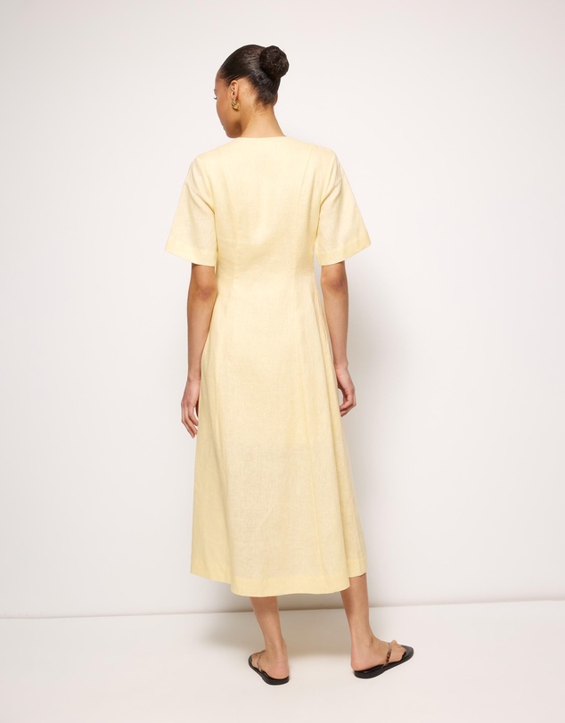 AERE - Rani Linen Midi Dress