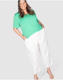 Love Your Wardrobe - Grace Crop Linen Pants