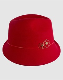 Max Alexander - Felt Red Trilby Hat