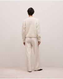 Trenery - Brushed Alpaca Cardigan in Marshmallow