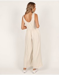 Petal & Pup - Ayla Linen Jumpsuit - Oatmeal