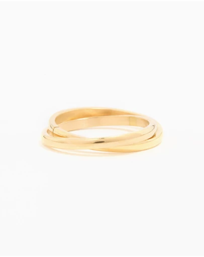 Lovisa - Waterproof Gold Plated Stainless Steel Intertwined Stacked Ring