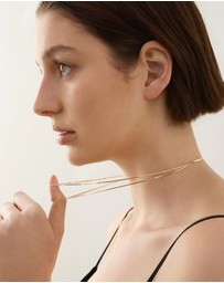 Najo - Mirage Yellow Gold Double Chain Necklace (45cm+ext)