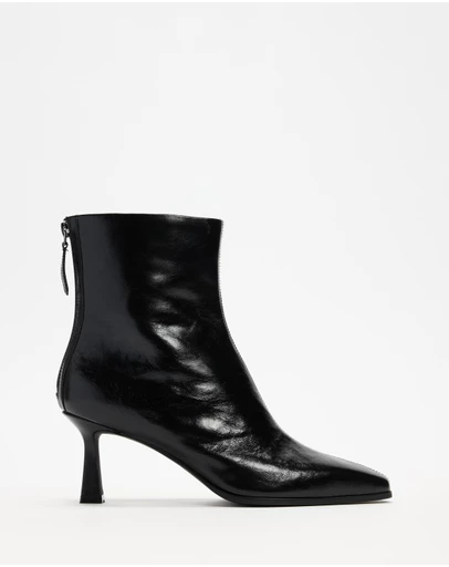 AERE - Karina Leather Ankle Boots