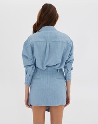 Toast Society - Denim Look Wrap Skirt