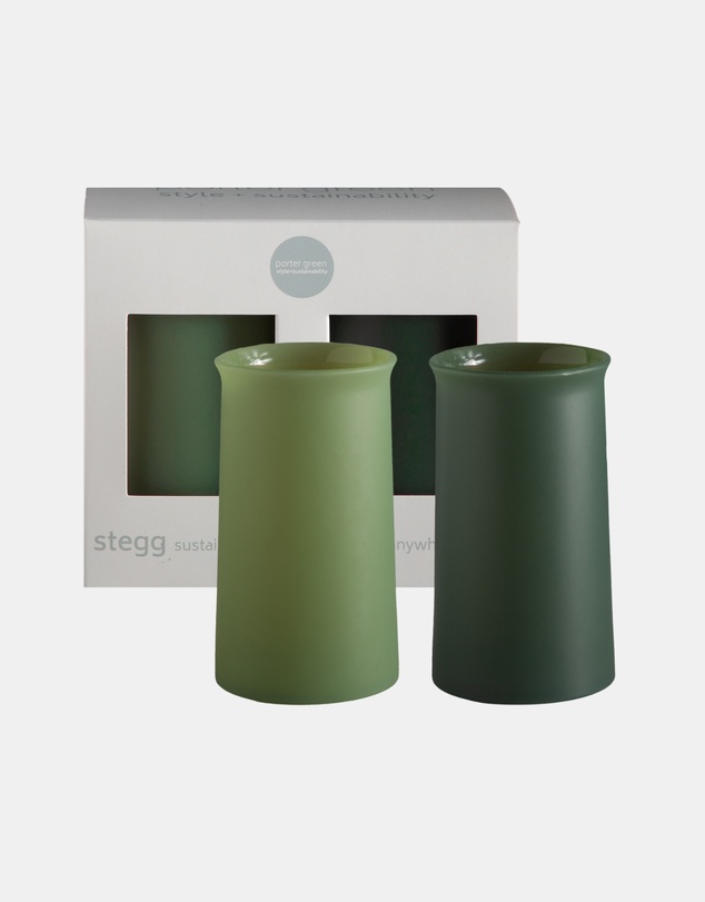 porter green - stegg | silicone unbreakable highball glasses