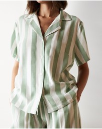 Atmos&Here - Ivy Linen Blend Stripe PJ Set