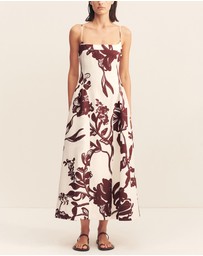 Shona Joy - Emmett Square Neck Panelled Midi Dress