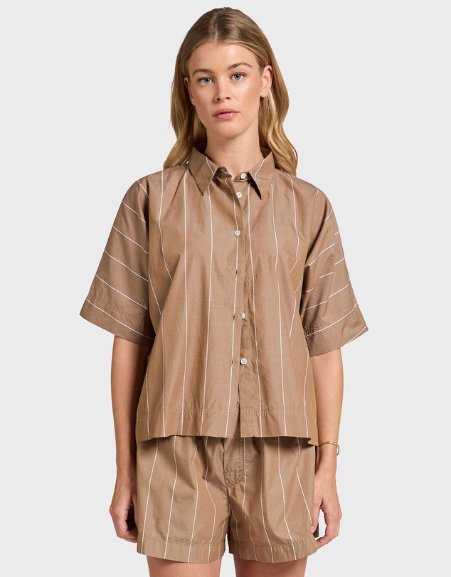Academy Brand - Alma Stripe Poplin SS Shirt