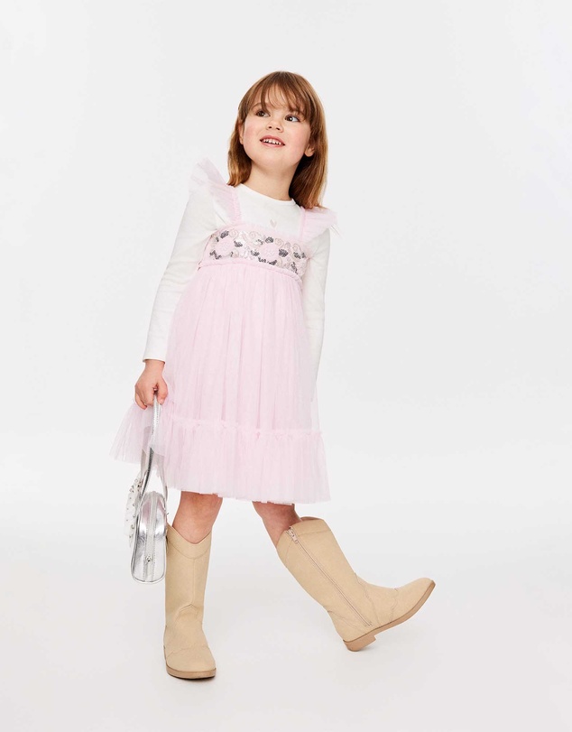 Cotton On Kids - Floral Flutter Sleeve Dress Up Dress