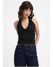 General Pants Co. Basics - Plunge Halter Top