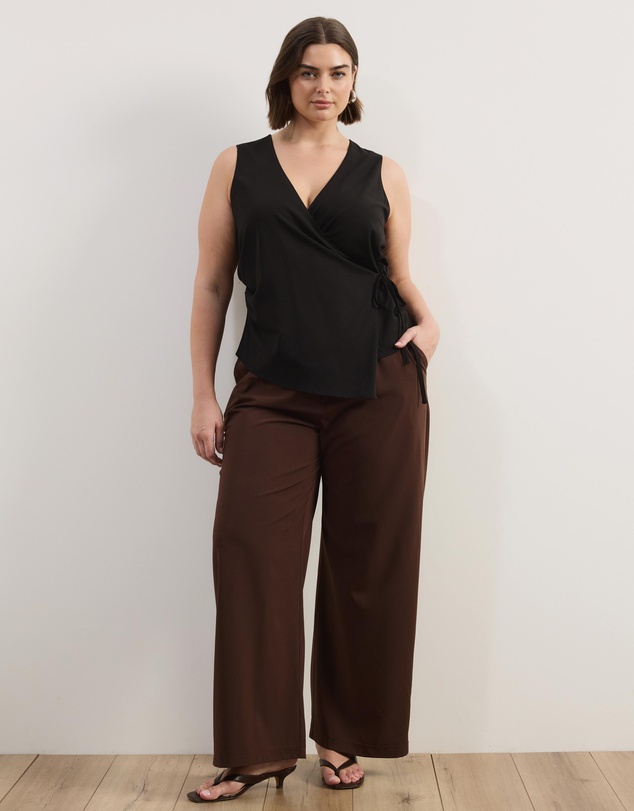 Atmos&Here Curvy - Ellie Wrap Waist Vest Top