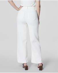 Spanx - Airessentials-Cropped Wide Leg Jeans - White