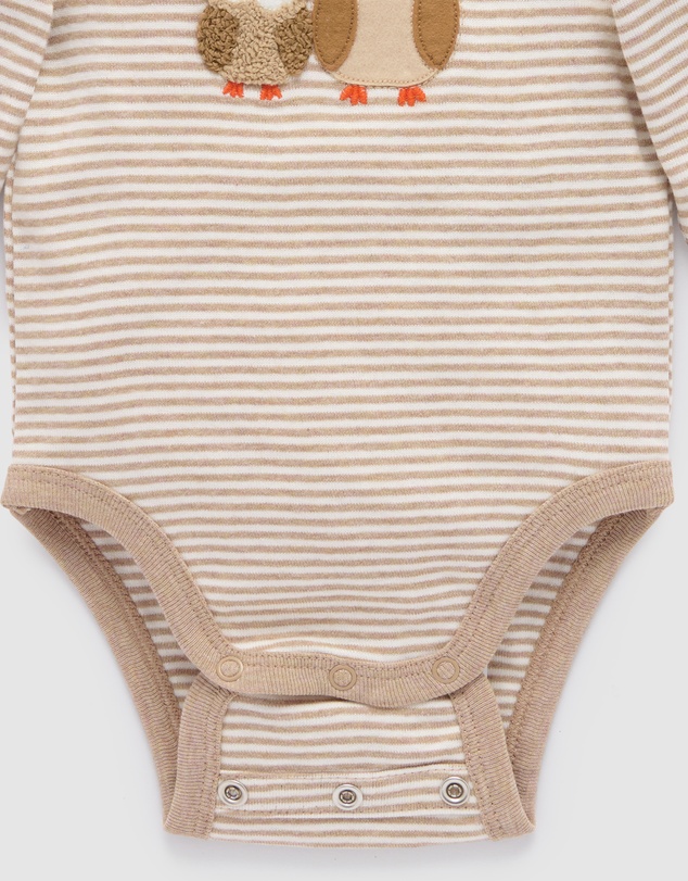 Purebaby - Applique Bodysuit -Kids-Babies