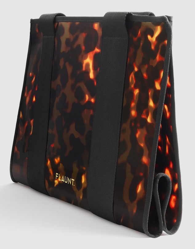 Flaunt - Flaunt Faux Tortoise Shell Everyday Tote w/ Pouch