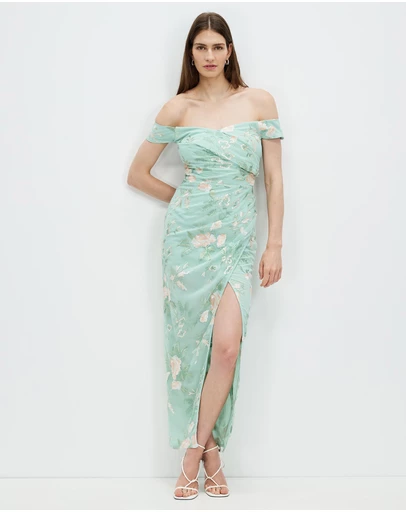 Romance by Honey and Beau - Gianna Off Shoulder Maxi Dress