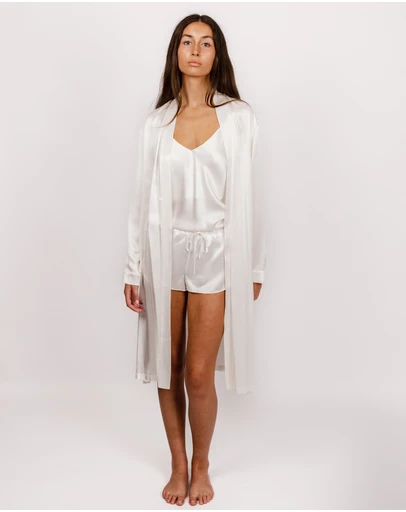 SILK MAGNOLIA - Silk Robe Dressing Gown