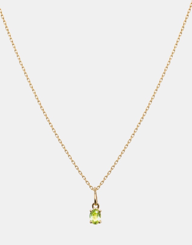 Luna Rae - Solid Gold - Peridot Necklace