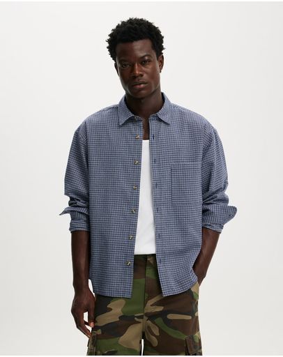 NAVY MINI CHECK