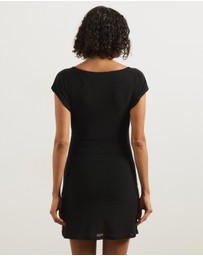 Atmos&Here - Dahlia Boat Neck Mini Dress
