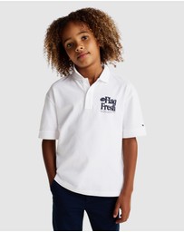 Tommy Hilfiger - Regular Back Slogan Polo Shirt - Kids