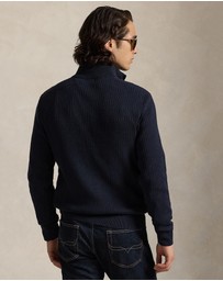 Polo Ralph Lauren - Rib-Knit Cotton Quarter-Zip Sweater - ICONIC EXCLUSIVE